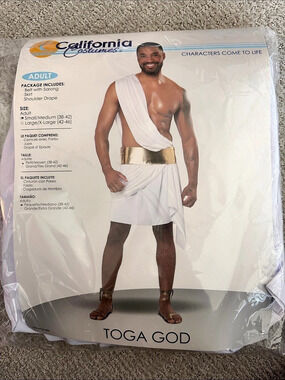 California Costumes Toga God Adult Costume S/M White & Gold